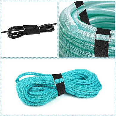 Hook and Loop Straps 1in x 16Ft with 25pcs Buckle for Bundling Storage