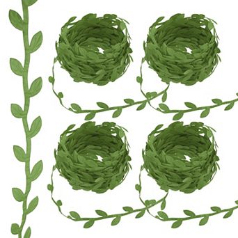 44 Yards Dark Blue Leaf Ribbon, Leaves Trim Rope Artificial Leaf String for Decoration