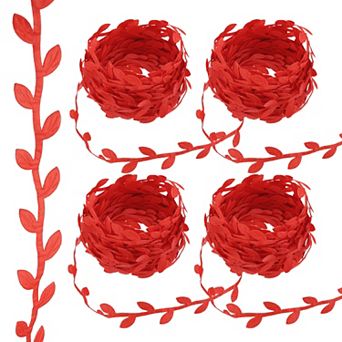 44 Yards Dark Blue Leaf Ribbon, Leaves Trim Rope Artificial Leaf String for Decoration