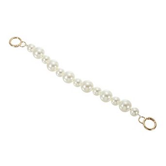 Imitation Pearl Bead Purse Chain Strap 14", Pearl Beaded Bag Chain Handbag Clutch Replacement