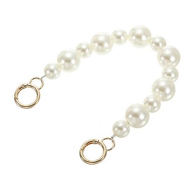 Imitation Pearl Bead Purse Chain Strap 14", Pearl Beaded Bag Chain Handbag Clutch Replacement
