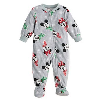 Baby Jammies For Your Families® Disney's Mickey & Minnie Mouse Merry And Bright One-Piece Pajamas