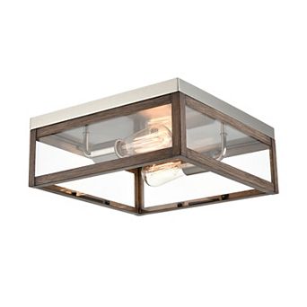 Portofino Farmhouse Flush Mount Ceiling Light Rustic Ceiling Light Fixture 2-Lights