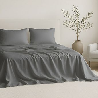 American Soft Linen 4 pc Cotton Luxury Sateen Weave Deep Pocket Sheet Set