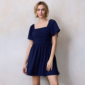 Women's LC Lauren Conrad Pleated Bodice Mini Dress