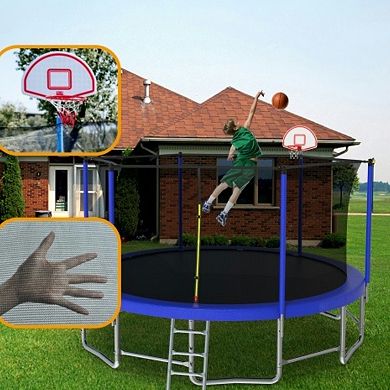 15FT for Kids Children with Safety Enclosure Net Outdoor Backyards Large Recreational Trampoline