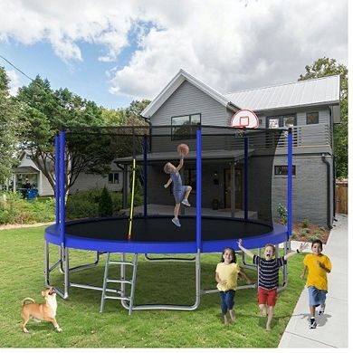 15FT for Kids Children with Safety Enclosure Net Outdoor Backyards Large Recreational Trampoline