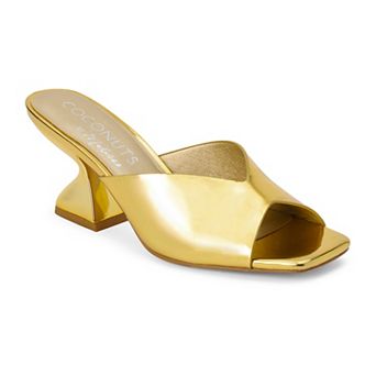 Coconuts by Matisse Soiree Women's Faux Leather Metallic Open Toe Heels