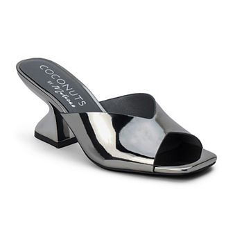 Coconuts by Matisse Soiree Women's Faux Leather Metallic Open Toe Heels