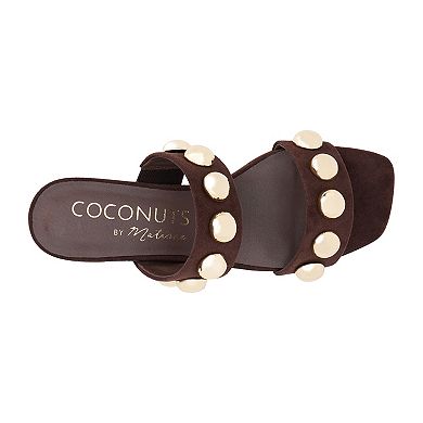 Coconuts by Matisse Venus Women's Faux-Suede Studded Sandal Heels