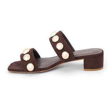 Coconuts by Matisse Venus Women's Faux-Suede Studded Sandal Heels