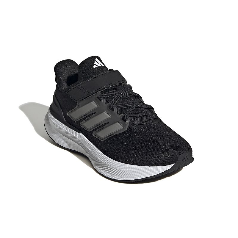adidas Ultrarun 5 Kids Lace-Up Running Shoes, Boy's, Size: 11.5, Black White White