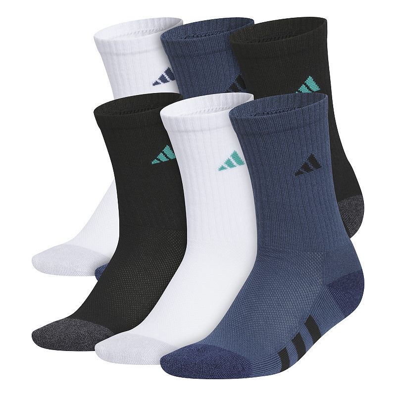 Boys adidas Cushioned 6-Pack Crew Socks, Boy's, 