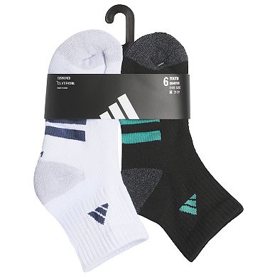 Boys adidas Cushioned 6-Pack Quarter Socks