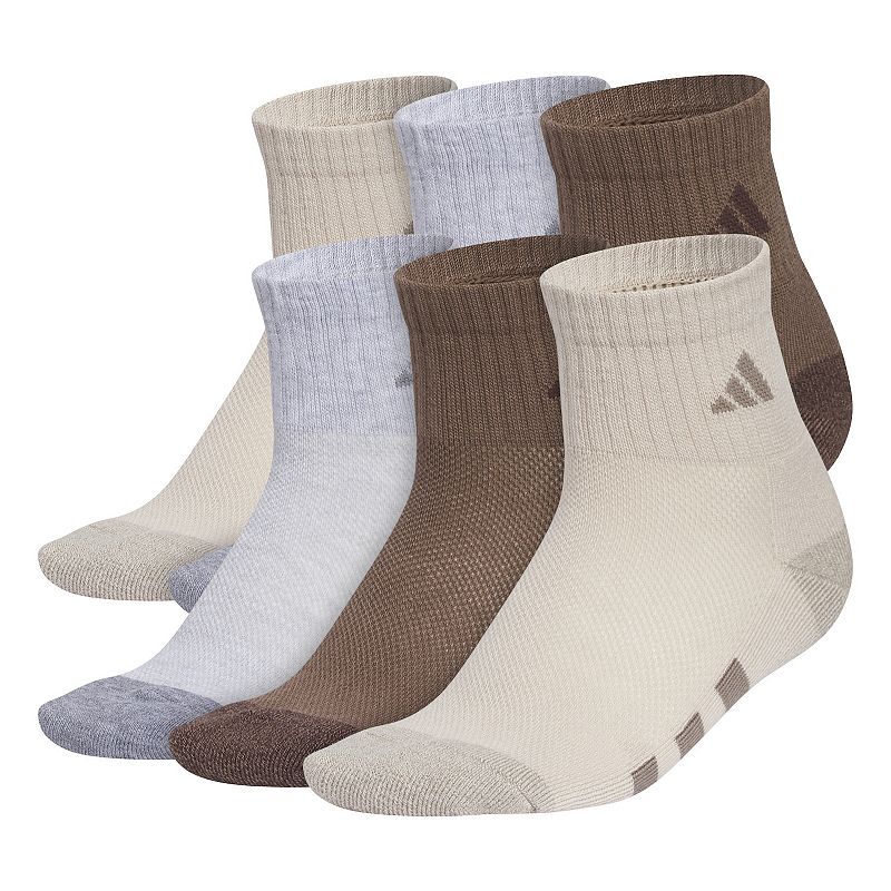 Boys adidas Cushioned 6-Pack Quarter Socks, Boy's, 