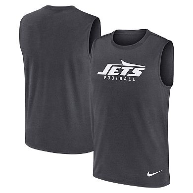 Men's Nike Charcoal New York Jets Primetime Legend Performance Muscle Tank Top