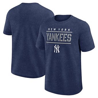Men's Fanatics Heather Navy New York Yankees Top Notch T-Shirt