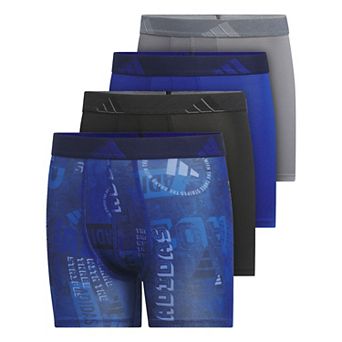 Boys adidas Microfiber Graphic 4 pk Boxer Briefs