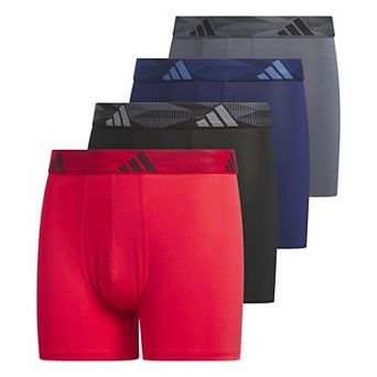 Boys adidas Microfiber Graphic 4 pk Boxer Briefs
