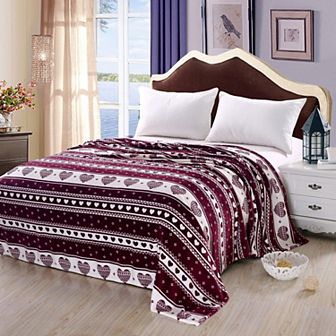 Queen Size (86" x 86") Micro-Fleece Blanket Ultra-Soft & Lightweight