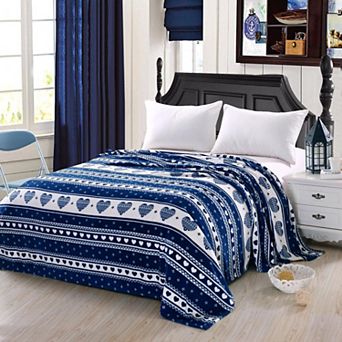 Queen Size (86" x 86") Micro-Fleece Blanket Ultra-Soft & Lightweight