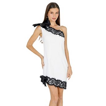 Zeena One Shoulder Lace Mini Dress
