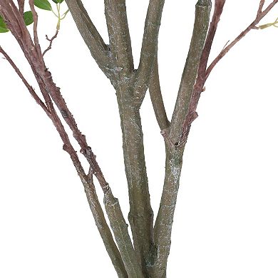 59 Inches Artificial Milan Leaf Bonsai Lifelike Greenery for Your Home Decor