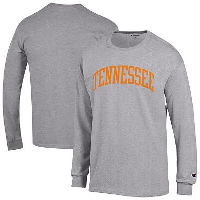 Men's Champion Heather Gray Tennessee Volunteers Basic Arch Long Sleeve T-Shirt