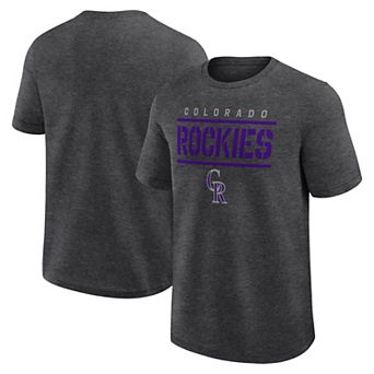 Men's Fanatics Heather Charcoal Colorado Rockies Top Notch T-Shirt