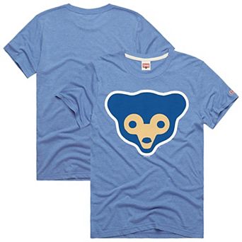 Men's Homage Light Blue Chicago Cubs Hyper Local Tri-Blend T-Shirt