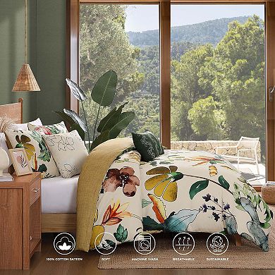 Bebejan Radiance 100% Cotton Sateen 5 Piece Reversible Comforter Set