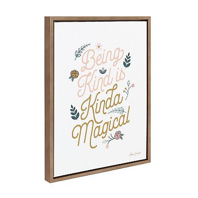Sylvie Being Kind is Kinda Magical v2 Framed Canvas by Yellow Heart Art
