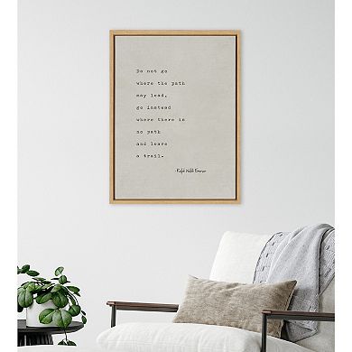 Sylvie Emerson Quote Framed Canvas by Saint and Sailor Studios
