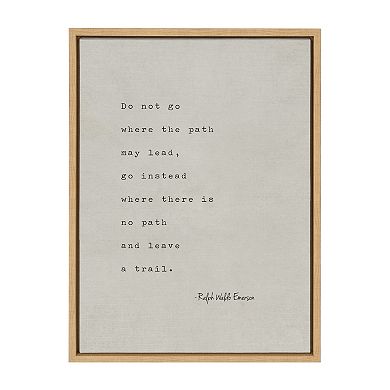Sylvie Emerson Quote Framed Canvas by Saint and Sailor Studios