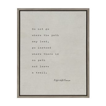 Sylvie Emerson Quote Framed Canvas by Saint and Sailor Studios