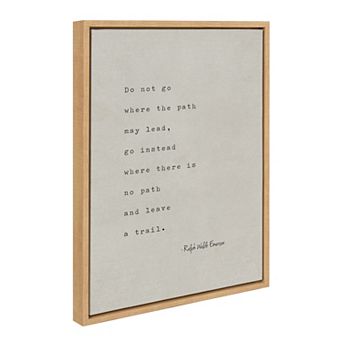 Sylvie Emerson Quote Framed Canvas by Saint and Sailor Studios