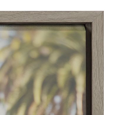 Sylvie LA California Palm Trees Framed Canvas by Laura Evans