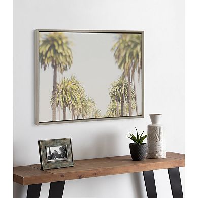 Sylvie LA California Palm Trees Framed Canvas by Laura Evans
