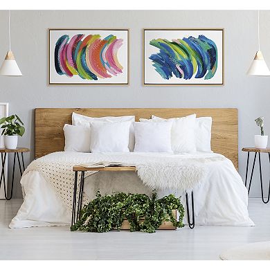Sylvie Bright Abstract Framed Canvas by Jessi Raulet of Ettavee