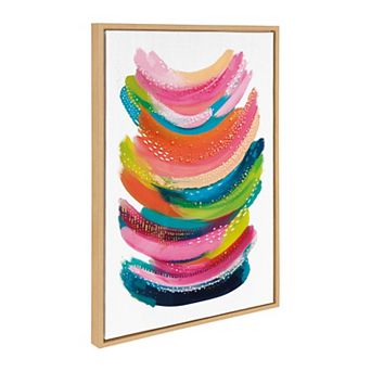Sylvie Bright Abstract Framed Canvas by Jessi Raulet of Ettavee