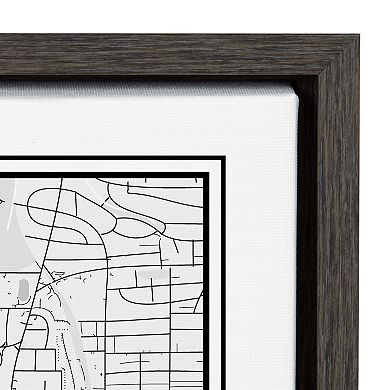 Sylvie Atlanta Modern Map Framed Canvas by Jake Goossen