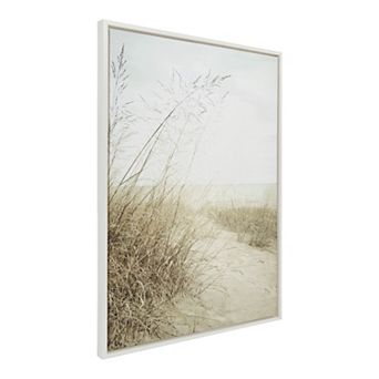 Sylvie Beach Grasses Framed Canvas by Emiko and Mark Franzen of F2Images