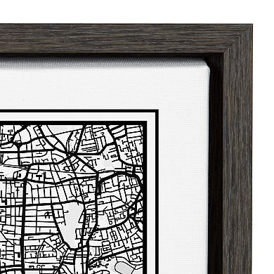 Sylvie London Modern Map Framed Canvas by Jake Goossen