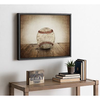 Sylvie Vintage Baseball Framed Canvas by Shawn St. Peter