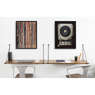 Sylvie Records Framed Canvas by Robert Cadloff of Bomobob