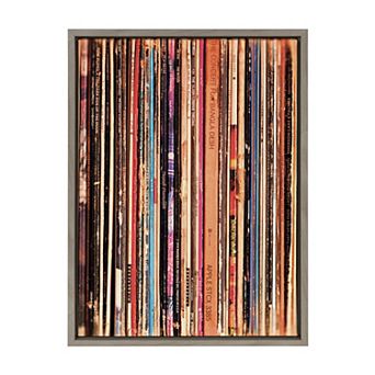 Sylvie Records Framed Canvas by Robert Cadloff of Bomobob