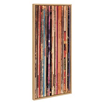 Sylvie Records Framed Canvas by Robert Cadloff of Bomobob