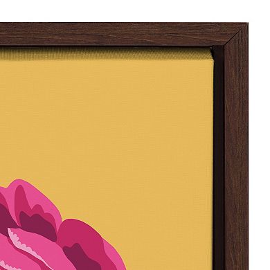 Sylvie Bright Peony Framed Canvas by Maria Filar