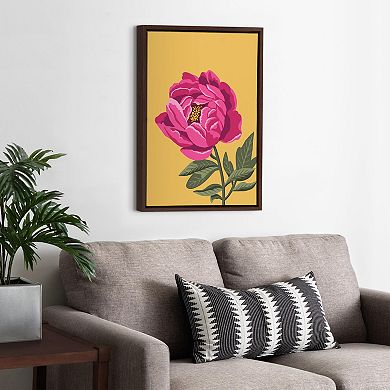 Sylvie Bright Peony Framed Canvas by Maria Filar