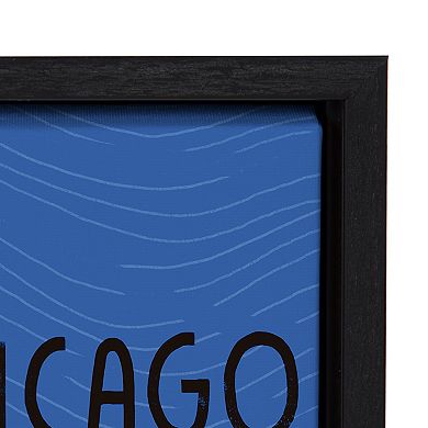 Sylvie Chicago Illustration Framed Canvas by Stacie Bloomfield